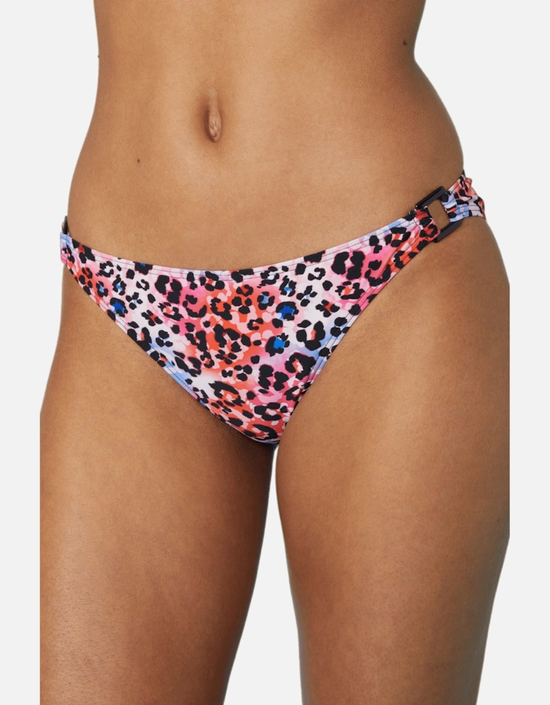 Womens/Ladies Animal Print Ring Detail Bikini Bottoms