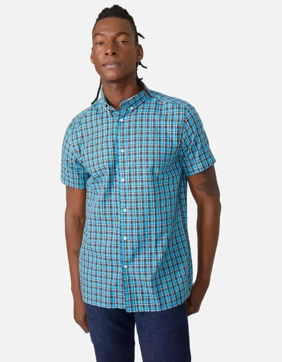 Mens Double Checked Shirt, 6 of 5
