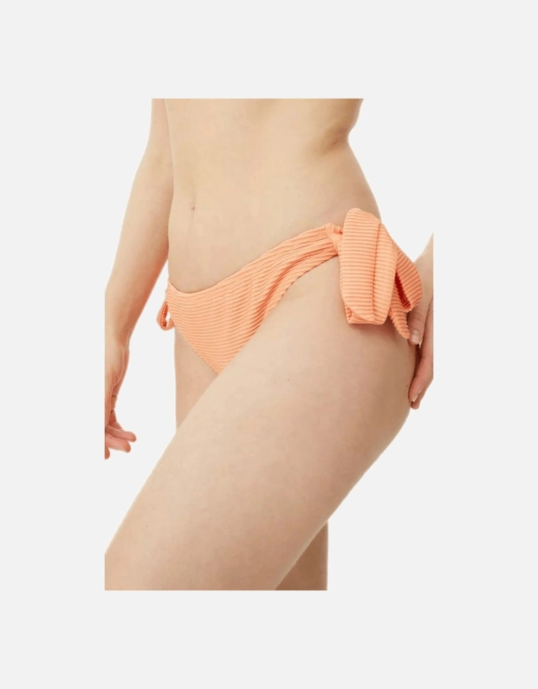 Womens/Ladies Bahama Ribbed Side Tie Bikini Bottoms