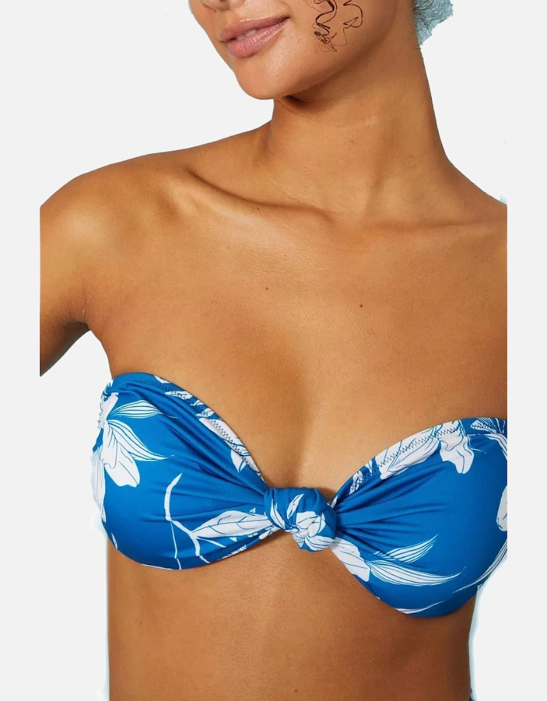 Womens/Ladies Floral Bandeau Bikini Top, 6 of 5