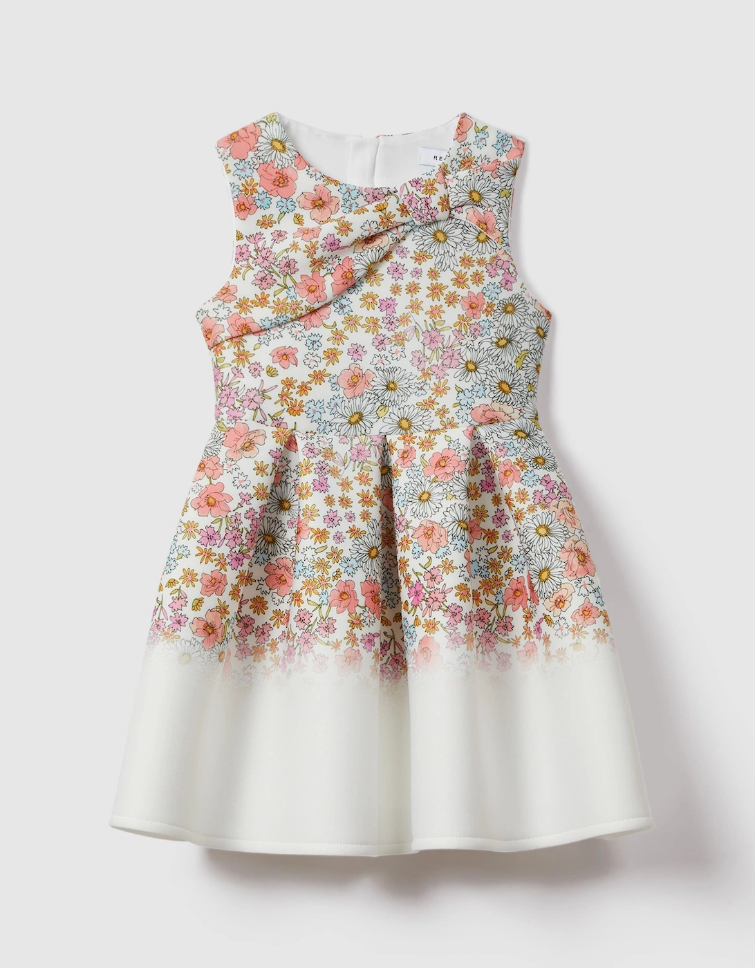 Floral Scuba Bow Fit-and-Flare Dress, 2 of 1