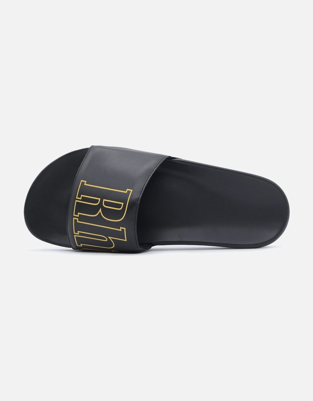 Leather Sliders Black