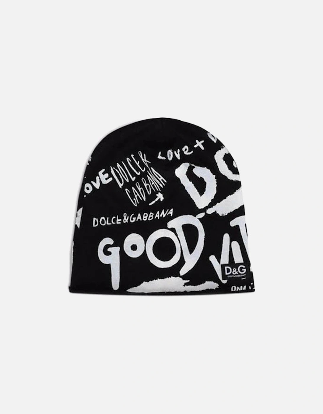 Boys Graffiti Print Beanie in Black, 2 of 1