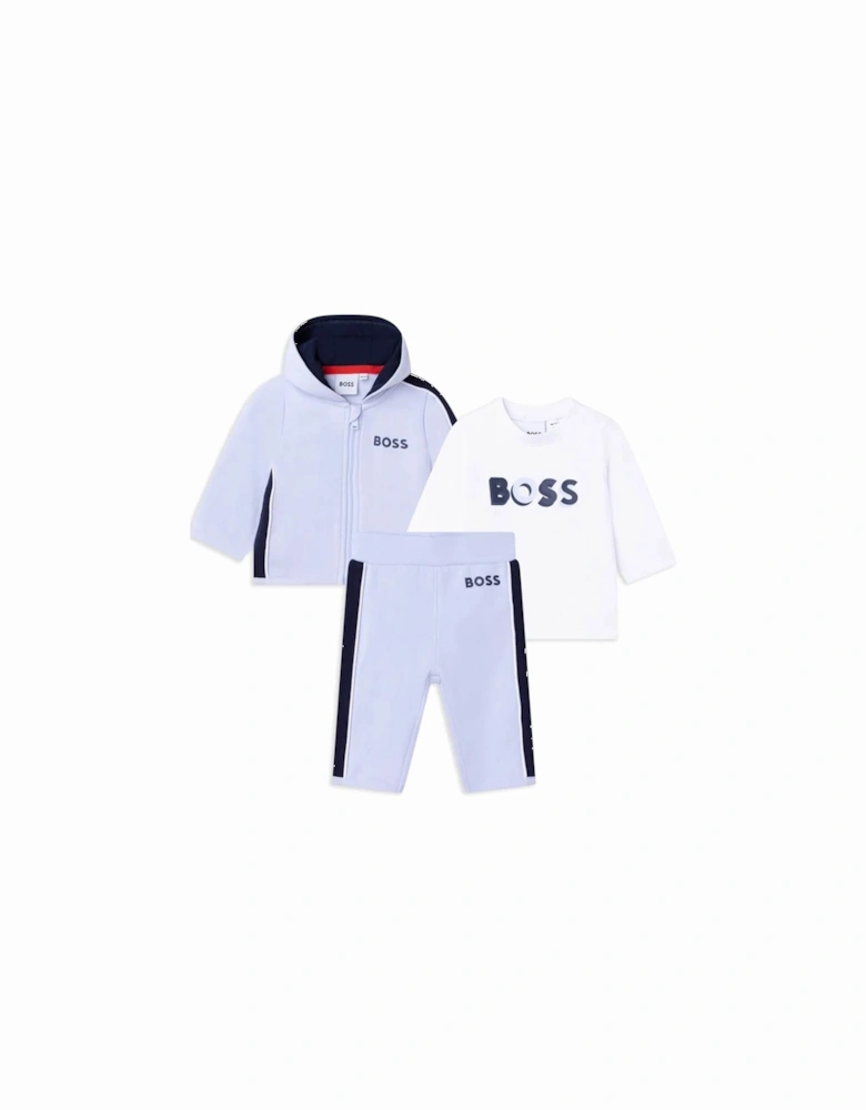 Boss Baby Boys Tracksuit & T-shirt Set in Blue and White