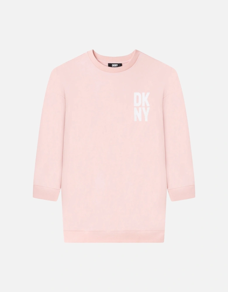 Girls Sweater Dress Pink