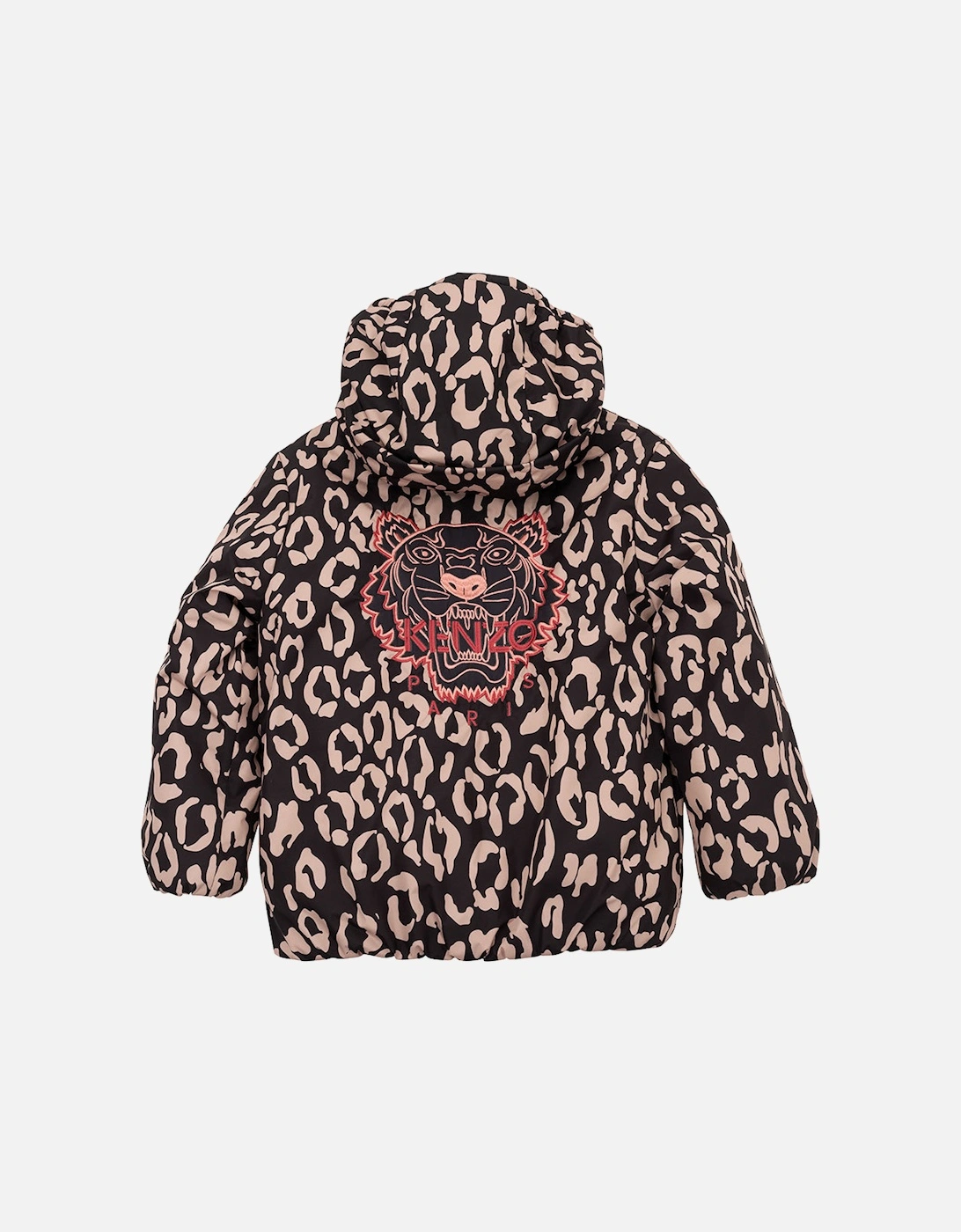 Girls Leopard Print Jacket Grey