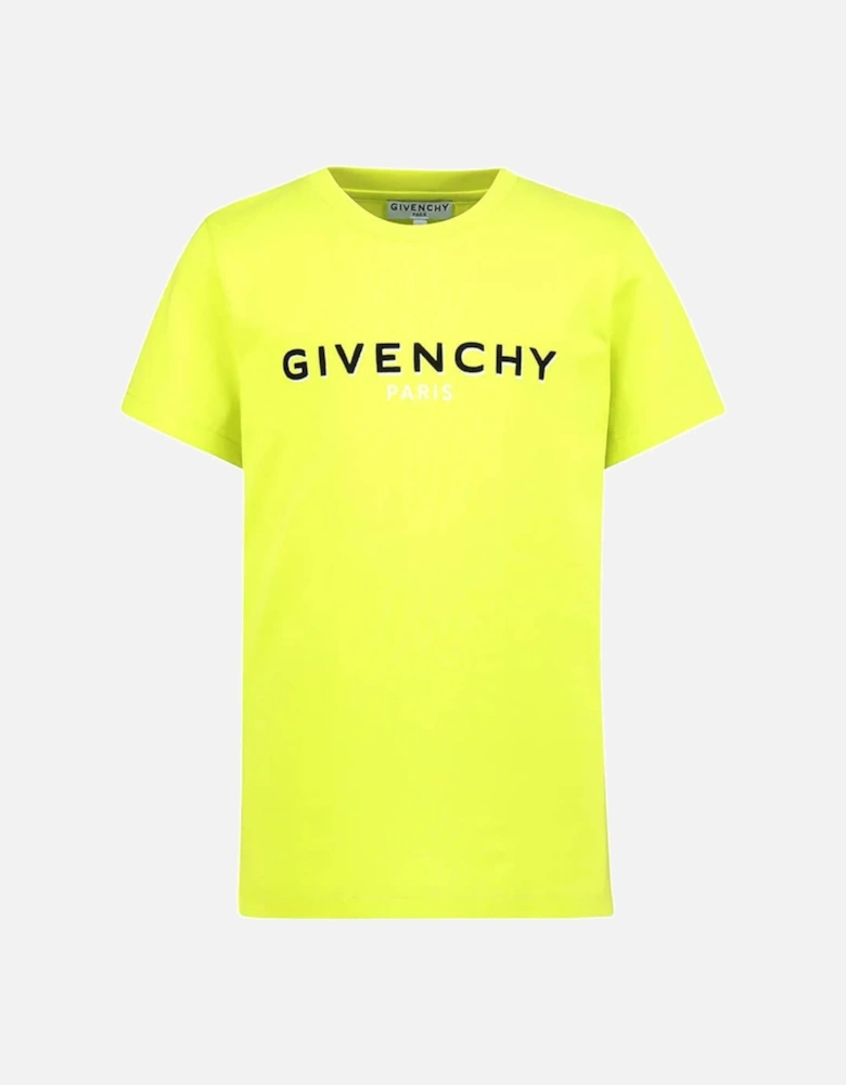 Boys Reverse Logo T-shirt Yellow