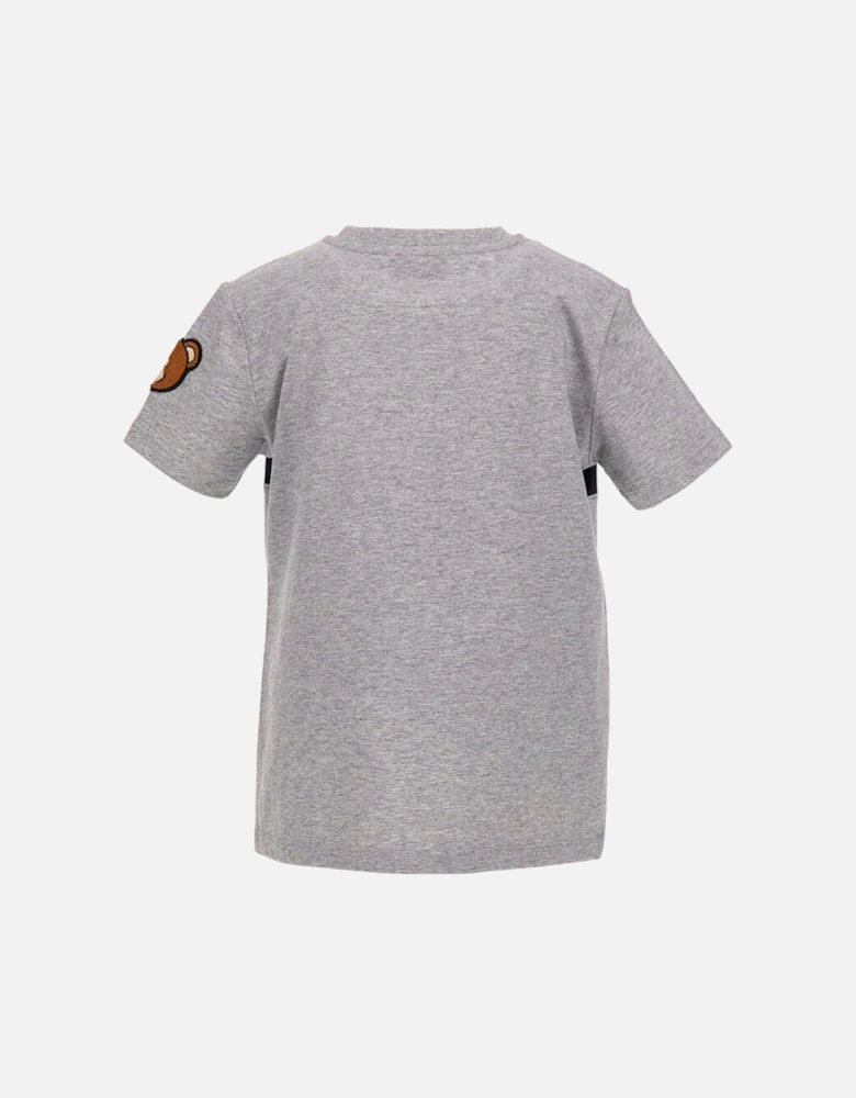 Boys Logo Print T-shirt in Grey