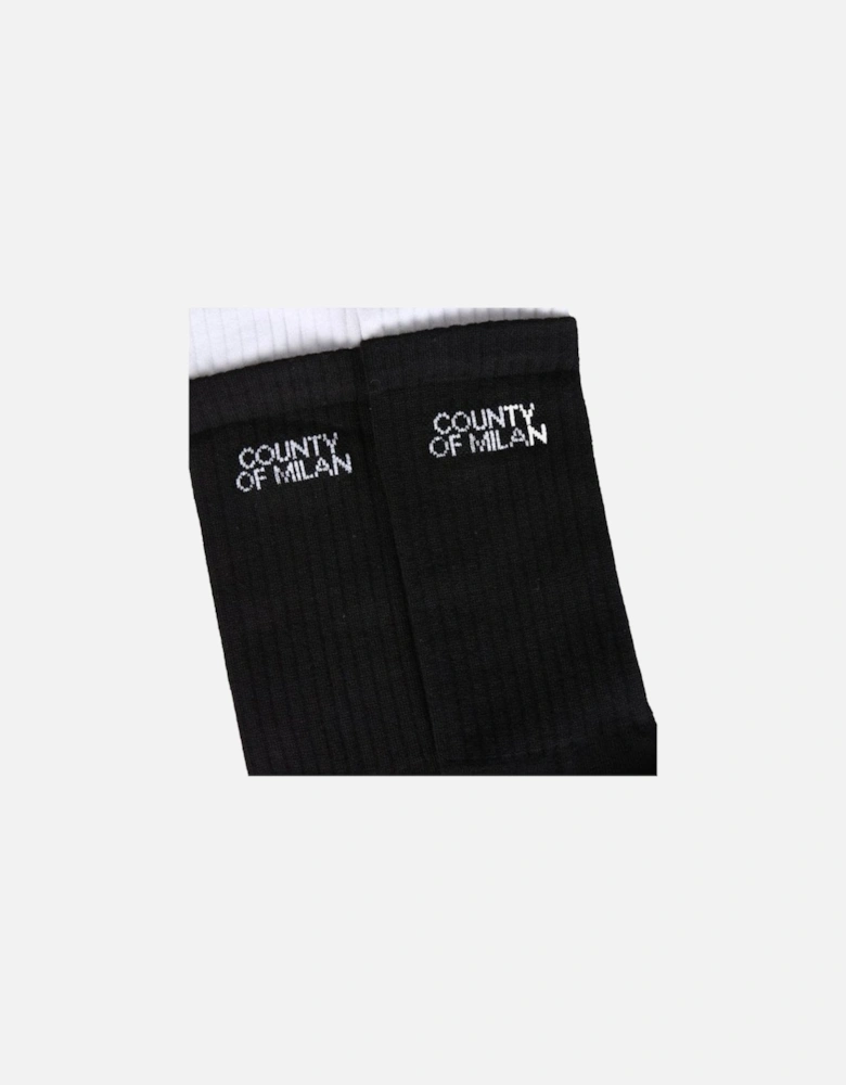 Men's Double Cuff Socks Black
