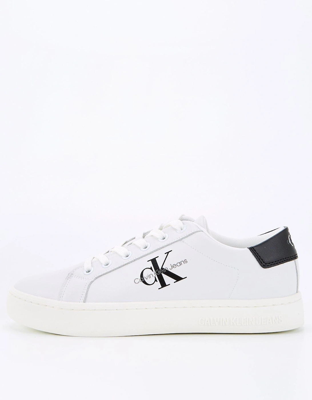 Classic Cupsole Lace Up Trainer - White - Black, 7 of 6