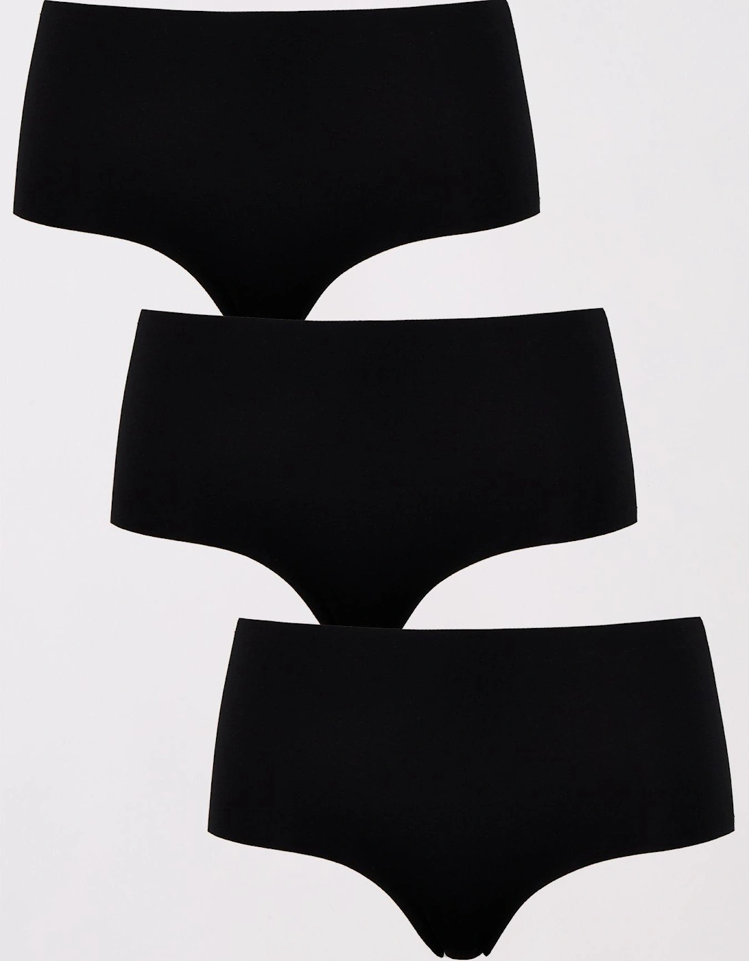No Vpl High 3 Pack Waisted Full Brief - Black, 3 of 2