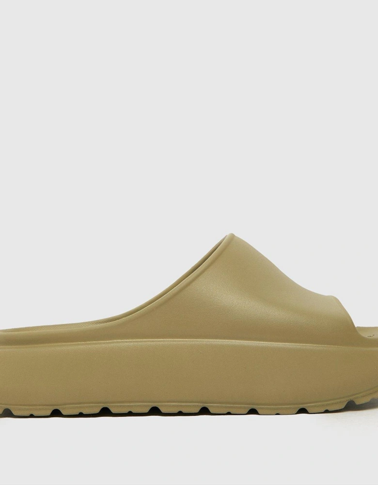 Tatia Chunky Footbed Slider - Khaki