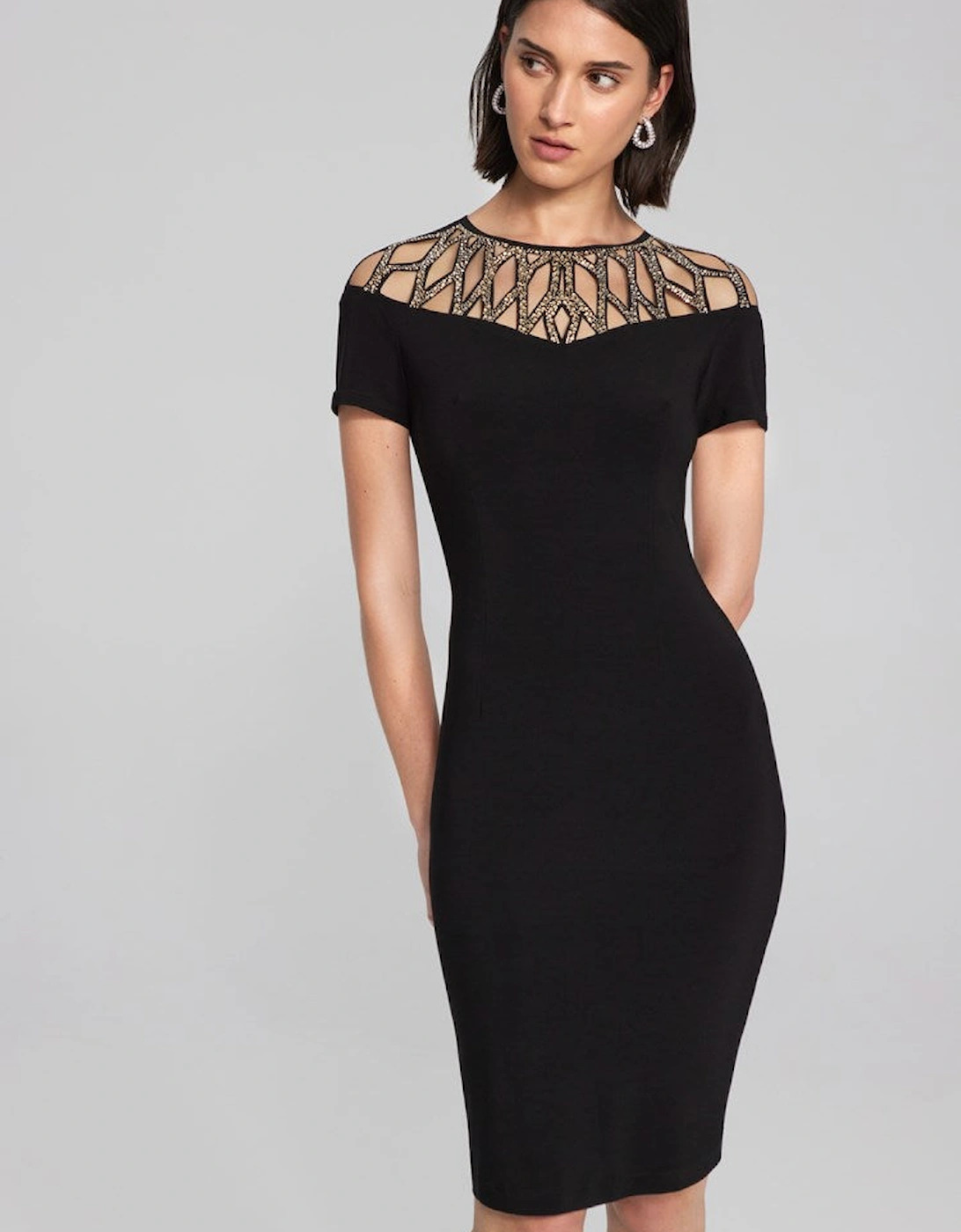 Body con dress with embellished neckline, 5 of 4