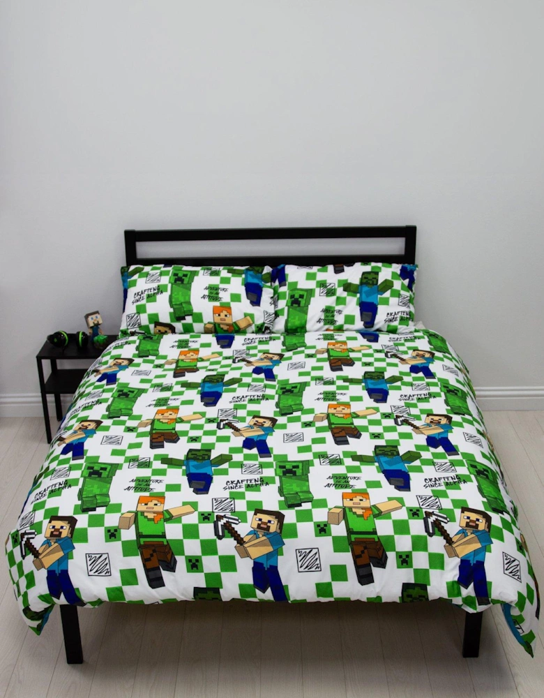 Drawn Double Duvet Cover Set - Multi