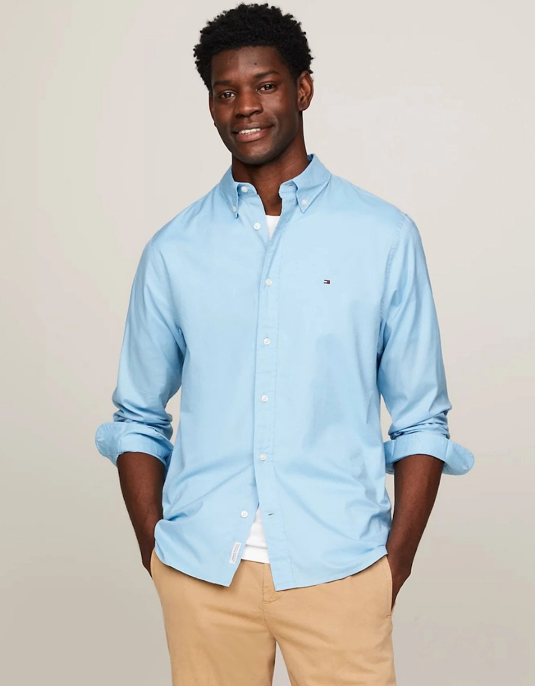 Flex Poplin Long Sleeve Mens Shirt, 5 of 4