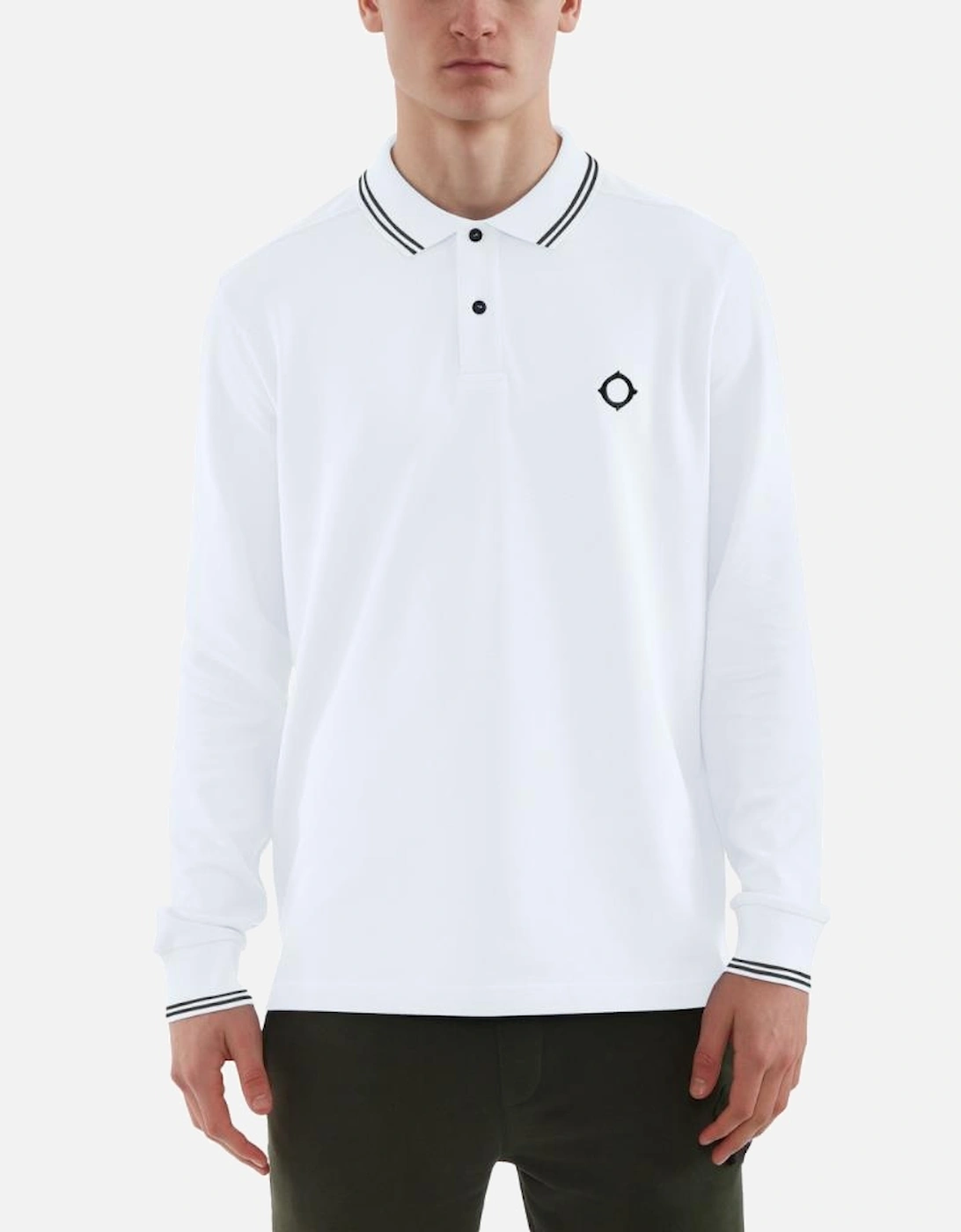 M.S. Double Tipped LS Polo - White, 4 of 3