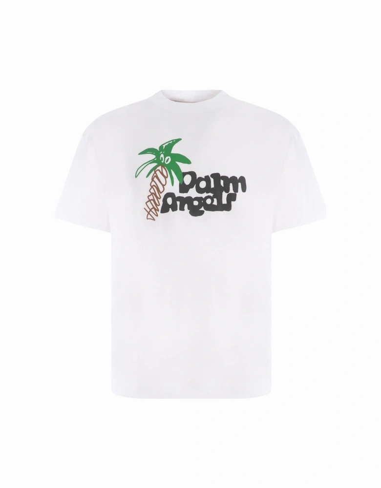 Sketchy Logo Classic Fit White T-Shirt
