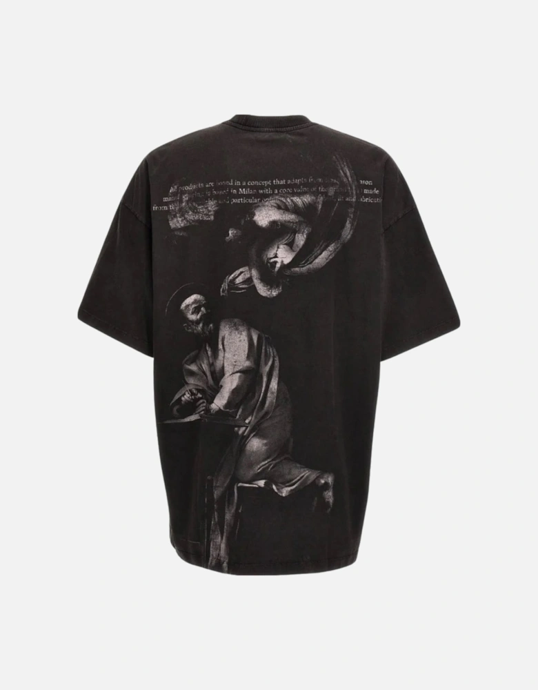 St Matthew Oversized Black T-Shirt