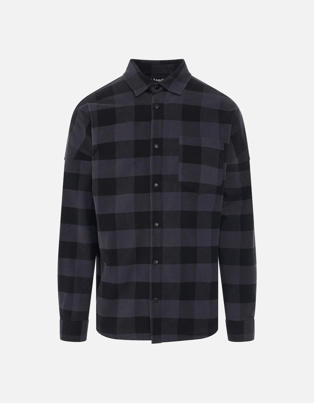 Curved Logo Checked Black Shirt, 3 of 2