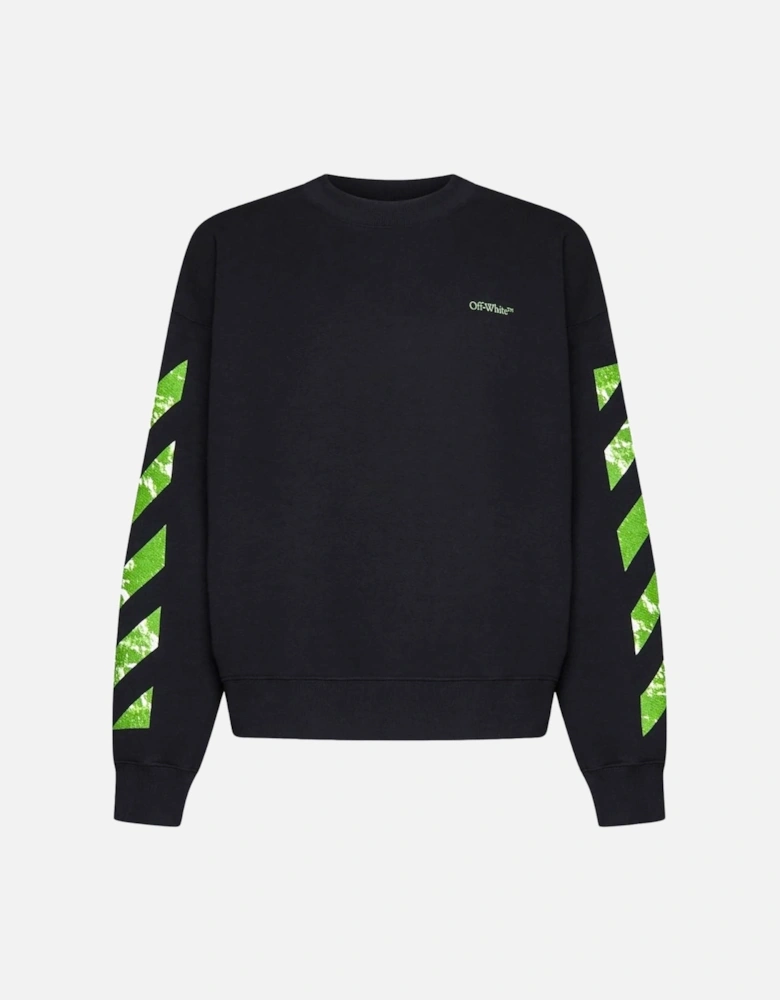 Moon Arrow Design Skate Fit Black Sweatshirt