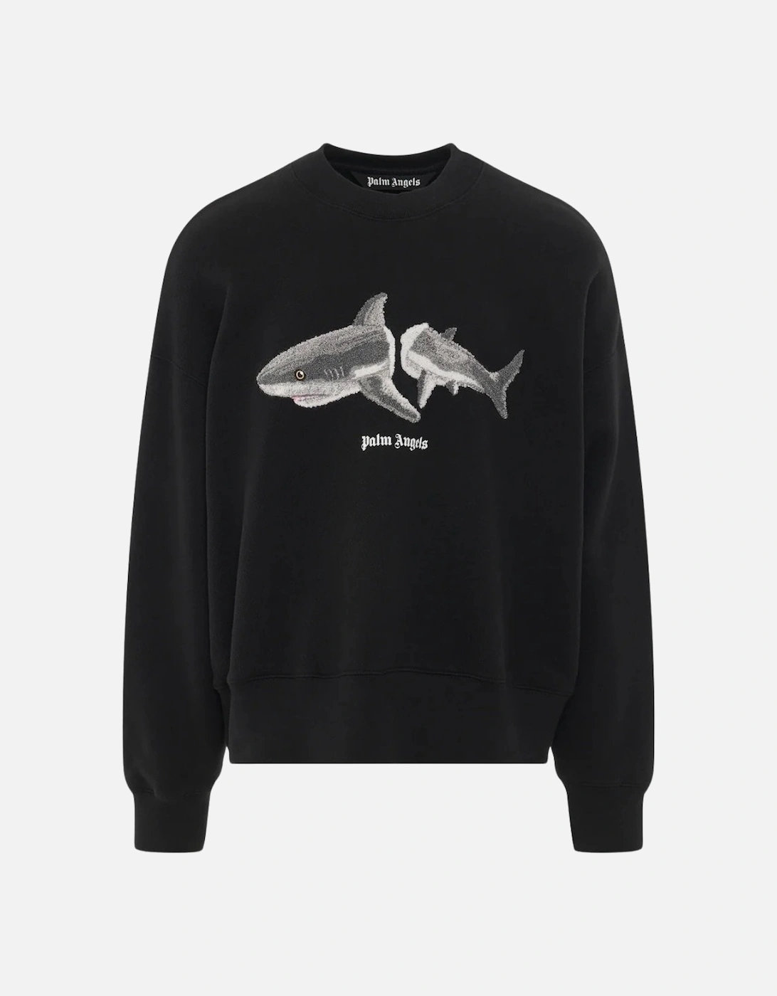 Split Shark Logo Black Sweatshirt, 3 of 2