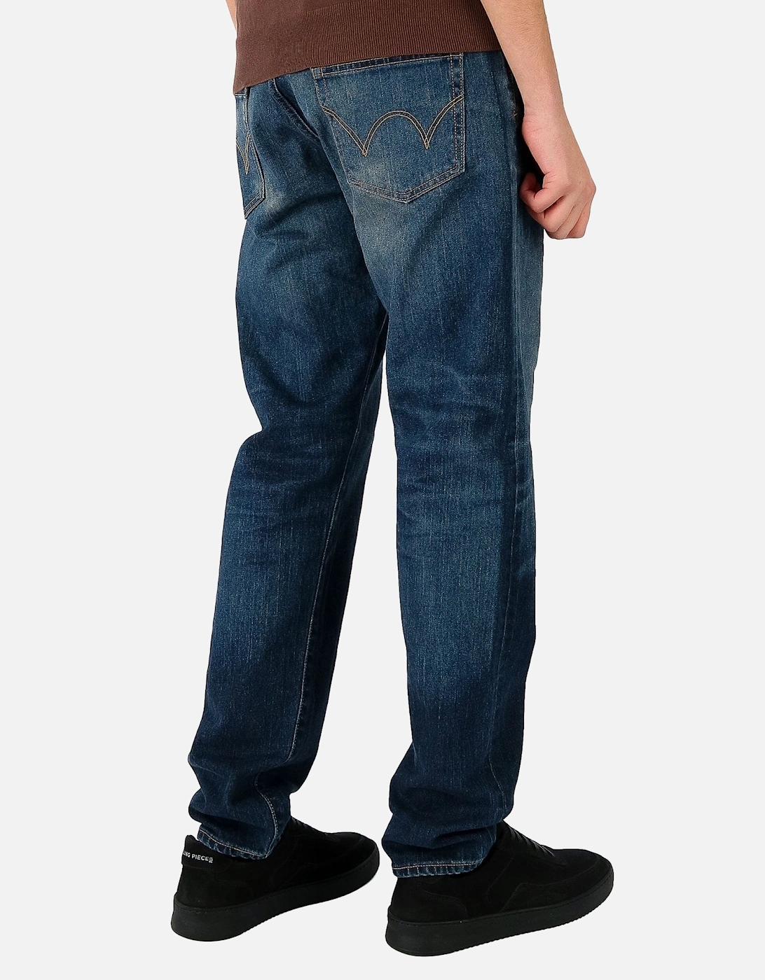 Regular Tapered Mid Wash Stretch Jean