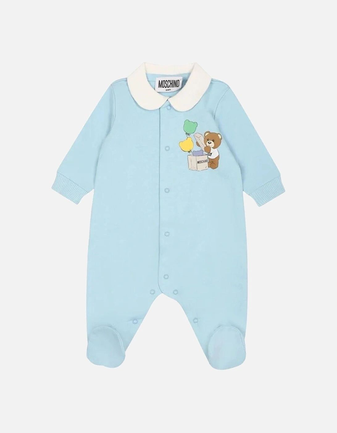 Baby Unisex Babygrow in Blue, 4 of 3