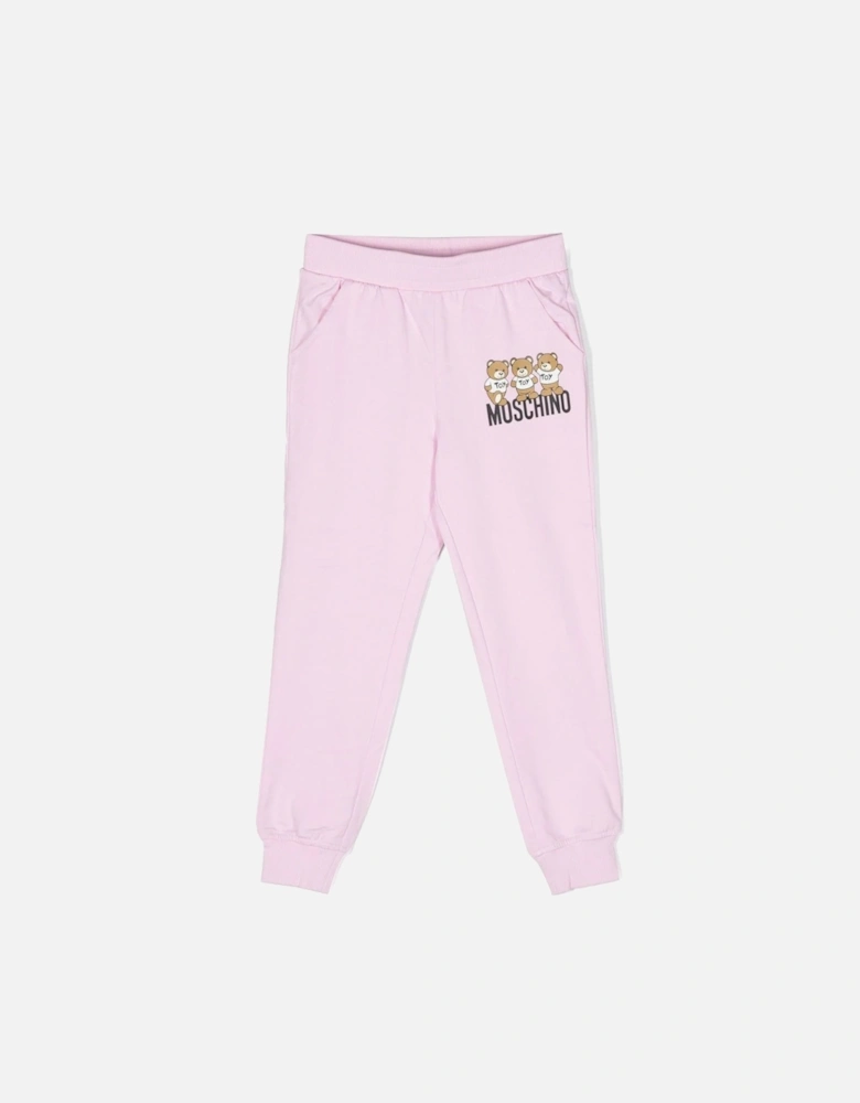 Girls Teddy Logo Joggers in Pink