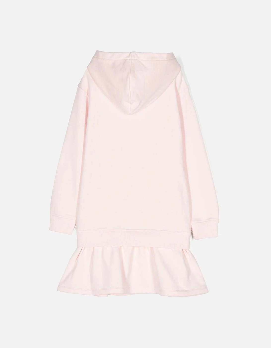 Girls Couture Logo Hooded Dress in Pink