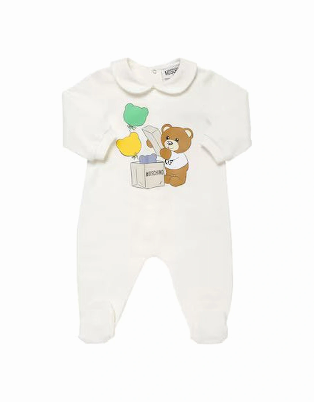 Baby Unisex Babygrow and Bib Set in White