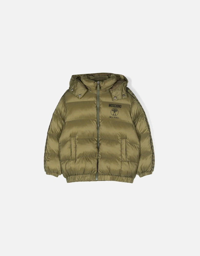 Tape Logo Jacket in Olive Green