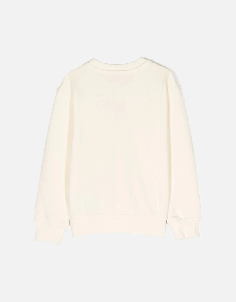 Girls Couture Logo Sweater in Cream