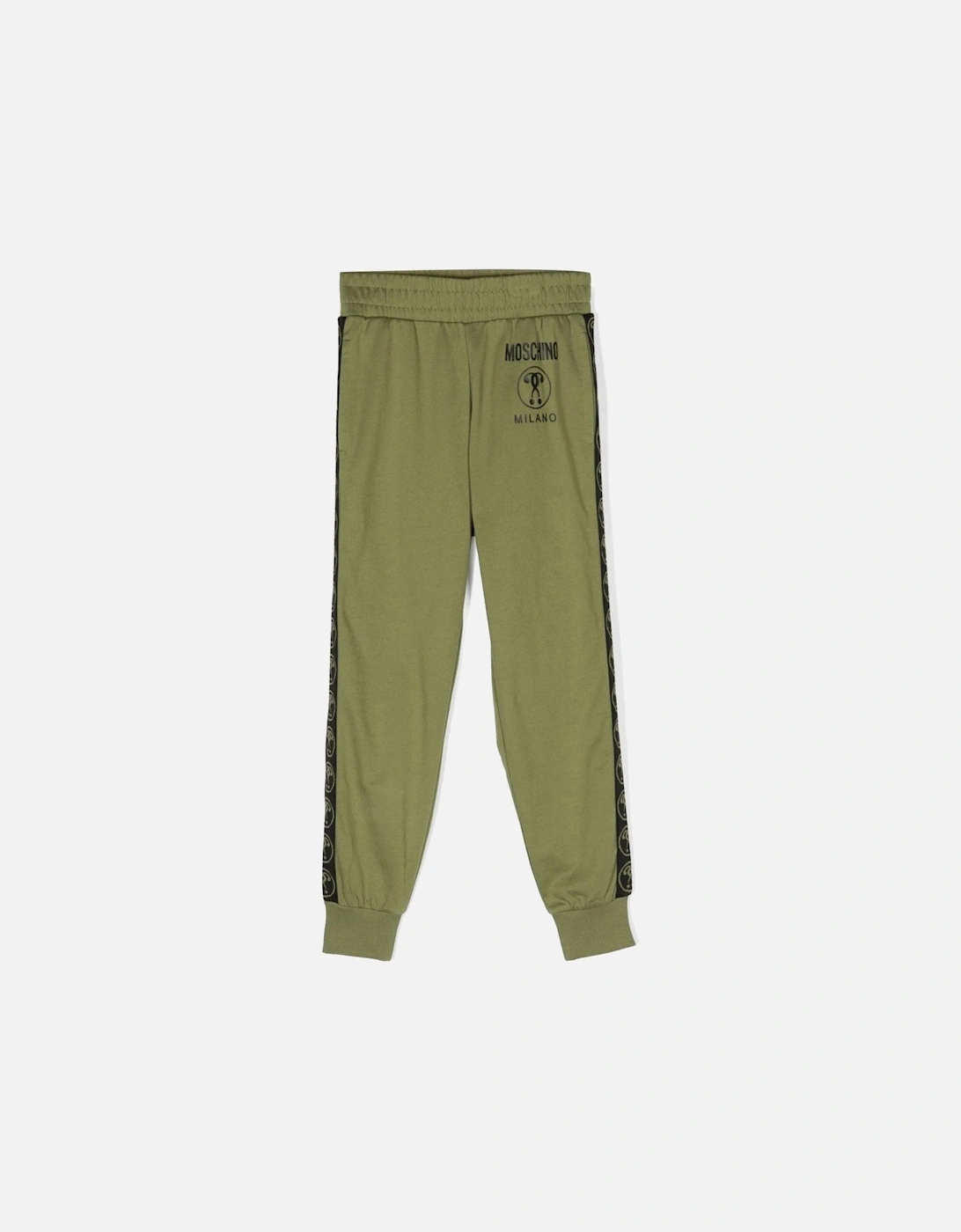 Boys Tape Logo Joggers in Olive Green, 4 of 3