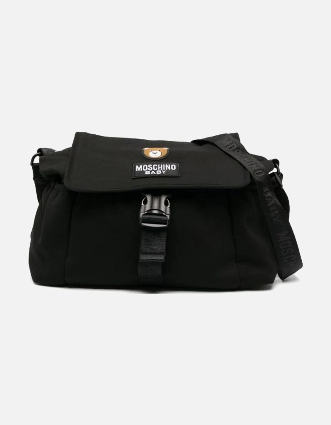 Unisex Teddy Logo Mothers Changing Bag in Black, 5 of 4