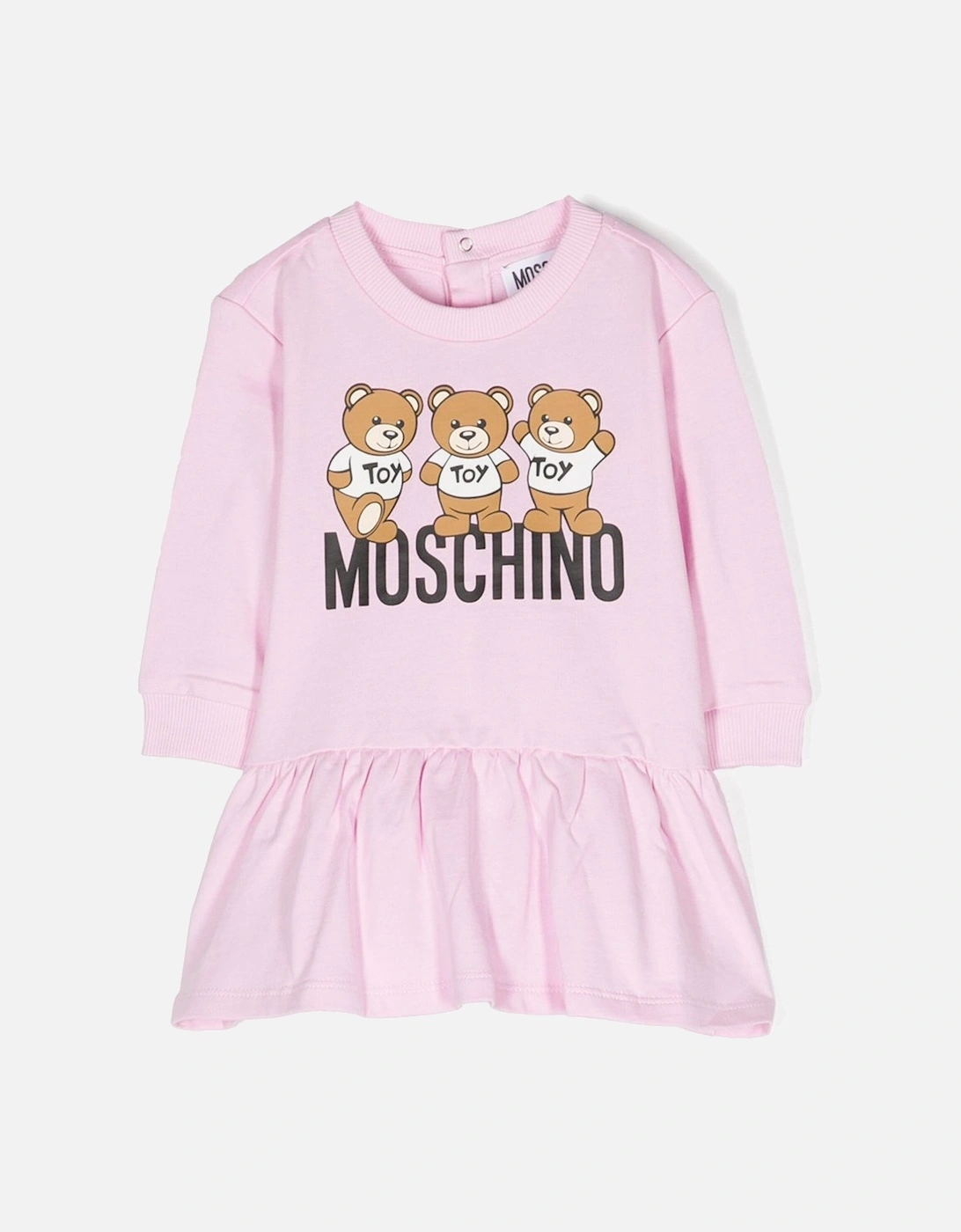 Baby Girls Teddy Sweater Dress in Pink, 4 of 3