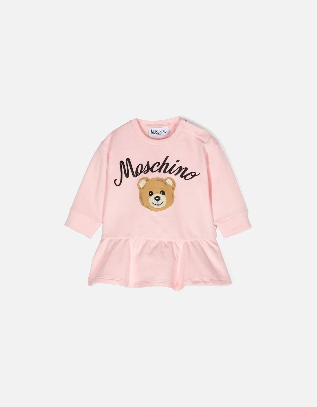 Baby Girls Teddy Sweater Dress in Pink, 4 of 3