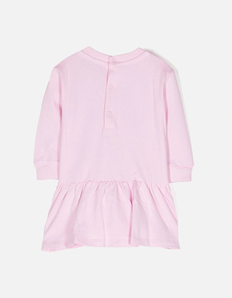 Baby Girls Teddy Sweater Dress in Pink