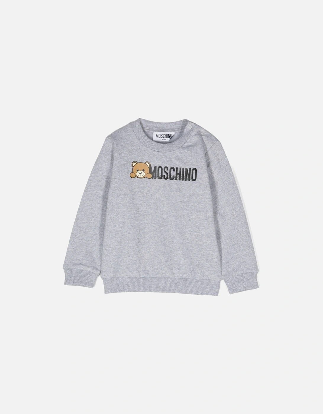 Baby Boys Logo Sweater in Grey, 4 of 3