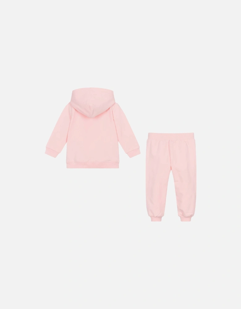 Baby Girls Teddy Logo Tracksuit Set in Pink