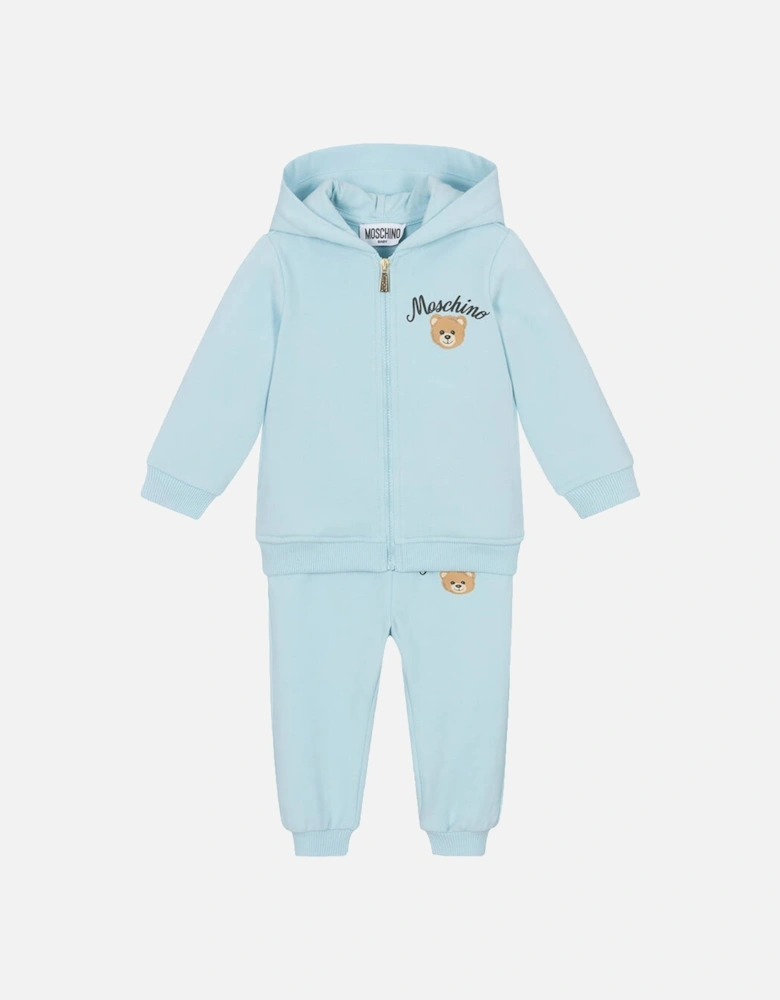 Baby Unisex Teddy Logo Tracksuit Set in Blue