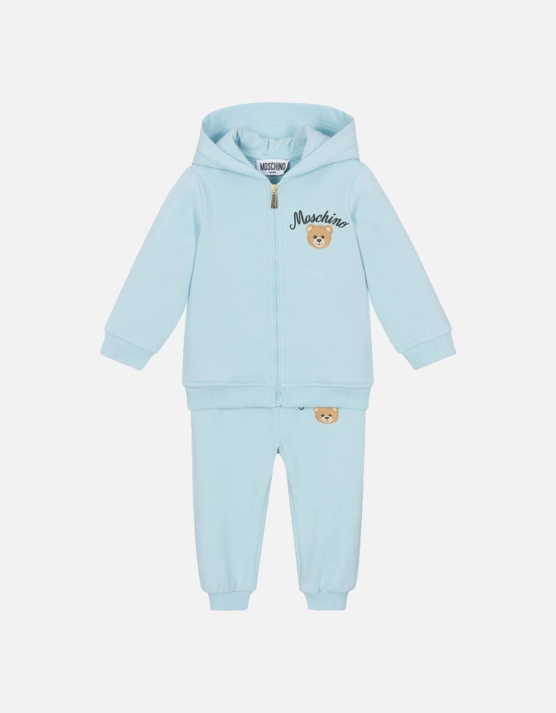 Baby Unisex Teddy Logo Tracksuit Set in Blue, 4 of 3