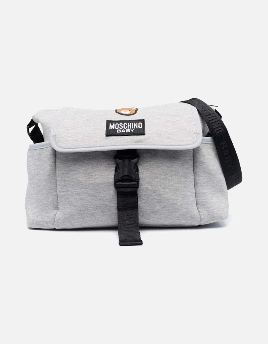 Unisex Teddy Logo Mothers Changing Bag in Grey, 5 of 4