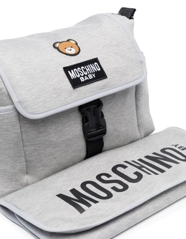 Unisex Teddy Logo Mothers Changing Bag in Grey