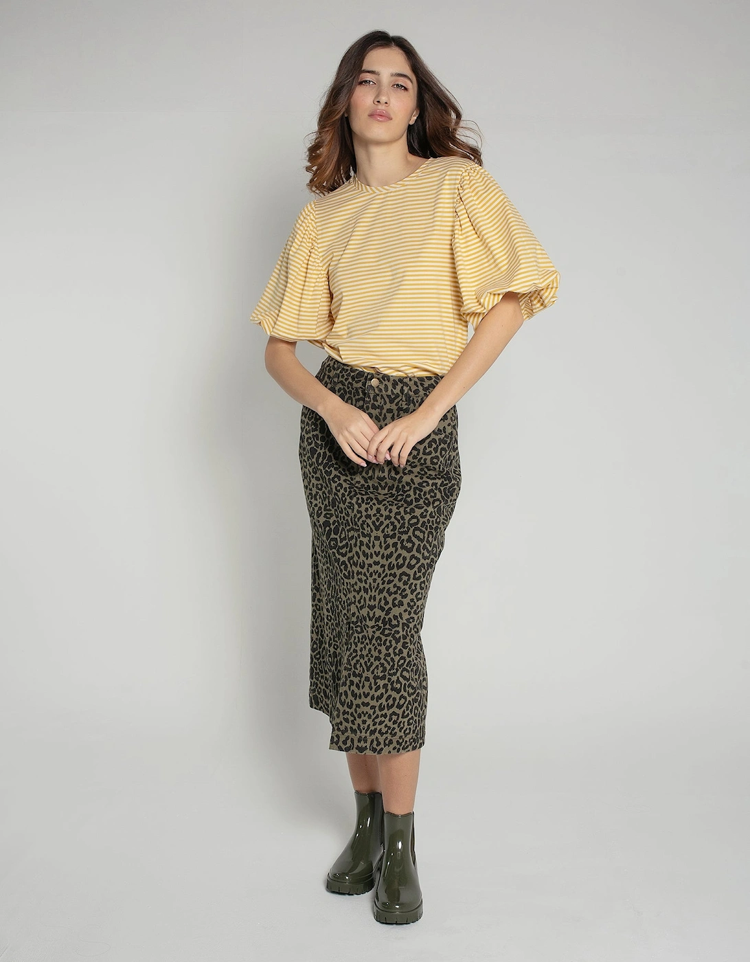 Rhea Top in Yellow and White Stripe, 5 of 4