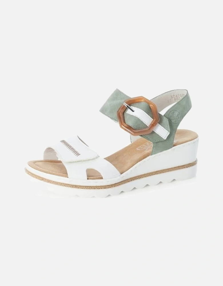 Women's 67476-81 Sandals Green/White