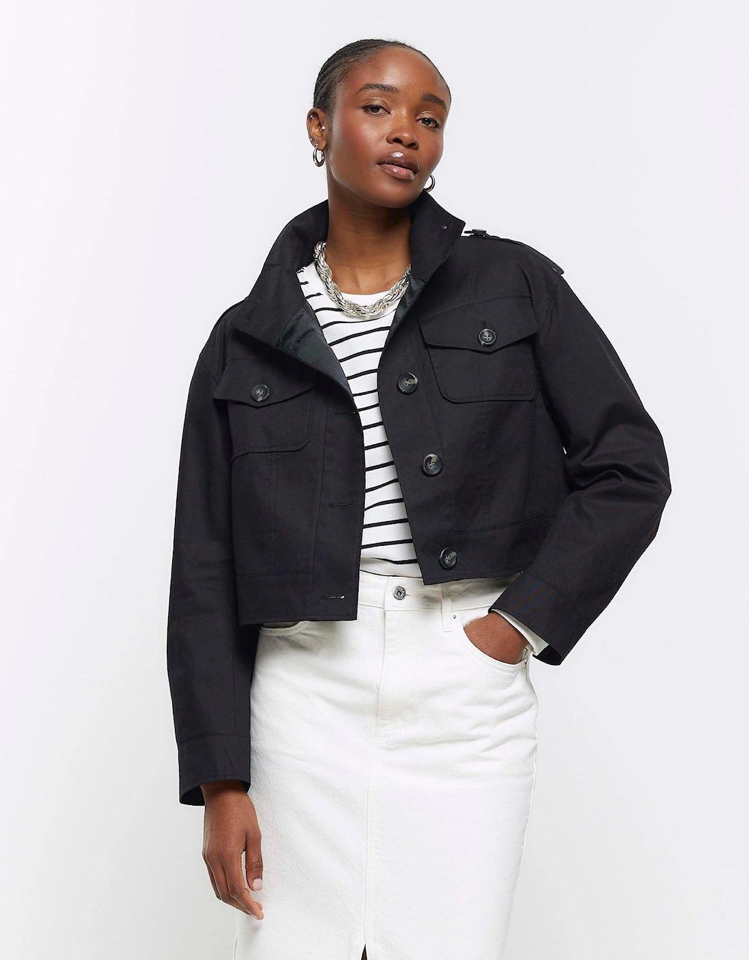 Crop Trench - Black, 3 of 2