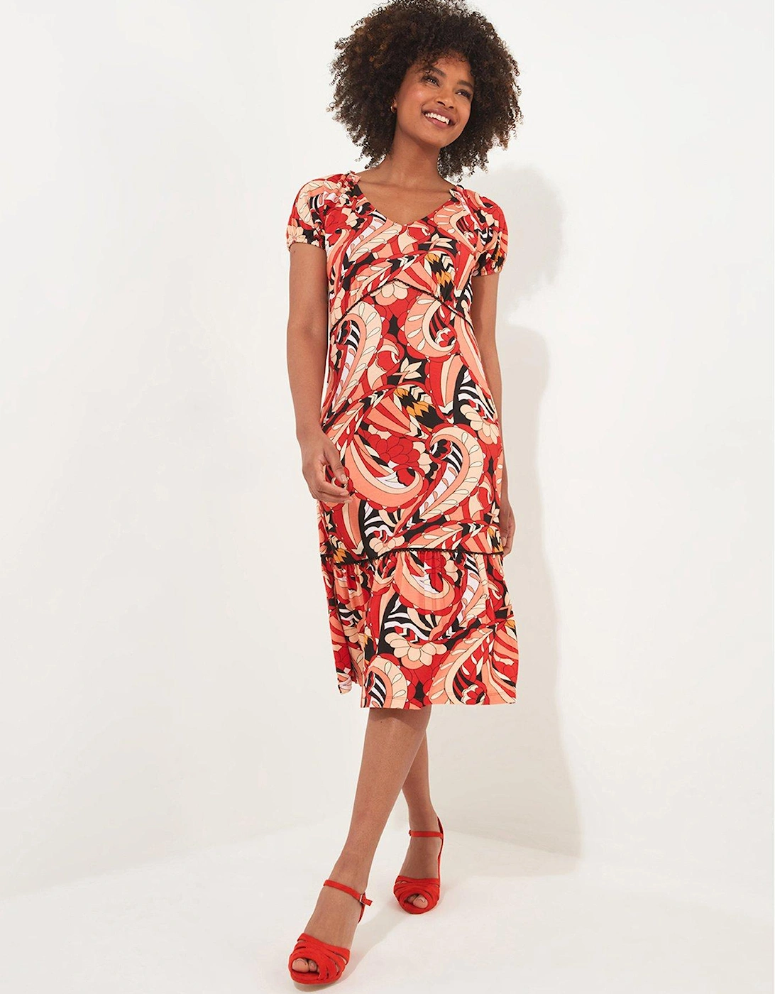 Swirl Print Midi Dress - Multi, 2 of 1