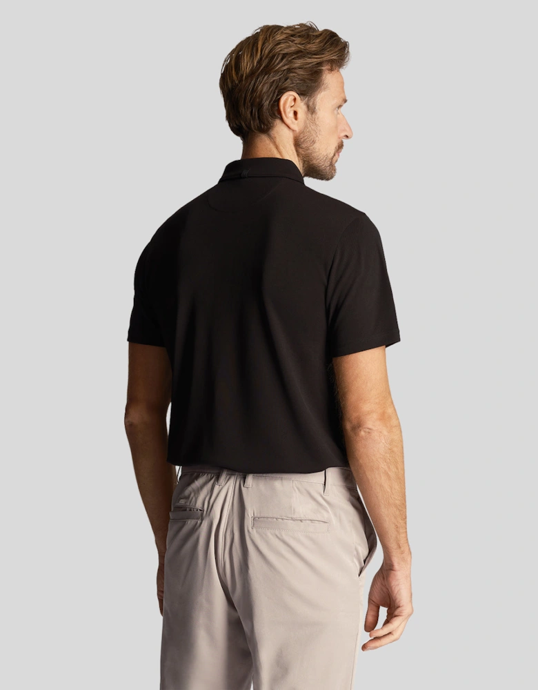 Golf Collar Logo Technical Polo Shirt
