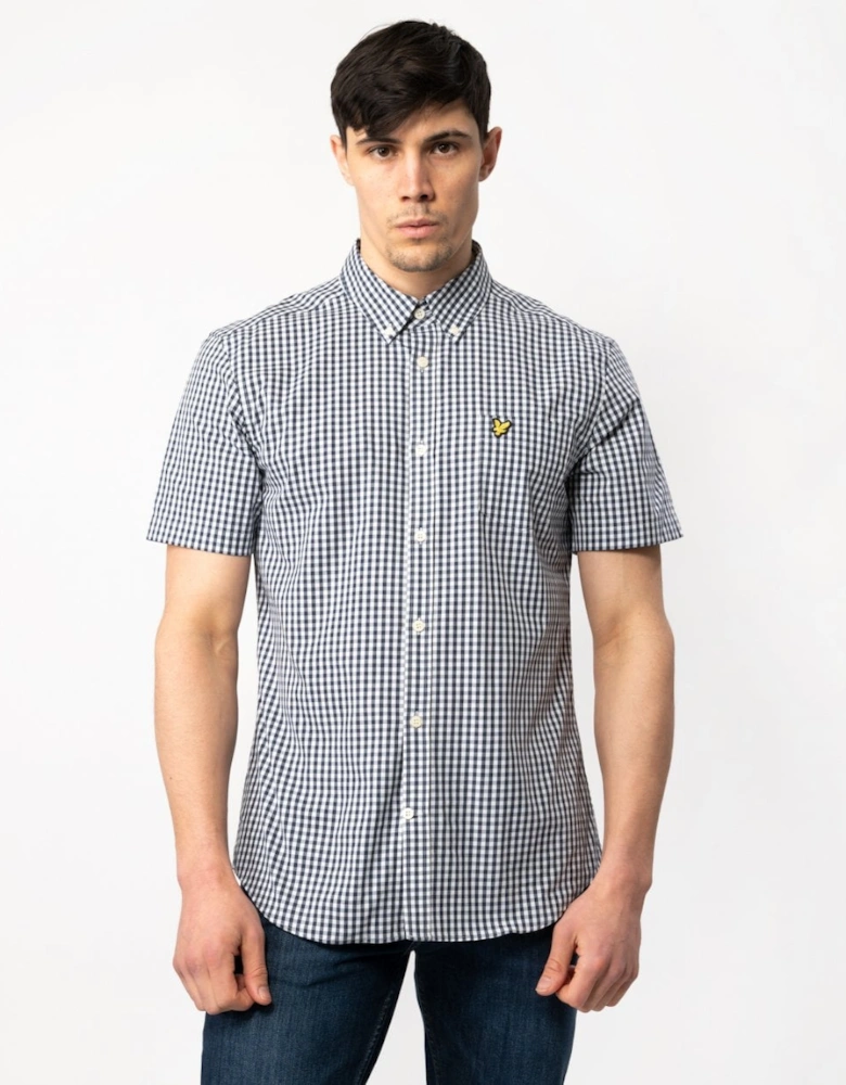 Lyle & Scott Mens Short Sleeve Slim Gingham Shirt