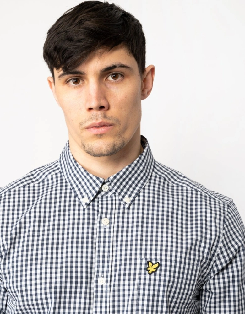 Lyle & Scott Mens Short Sleeve Slim Gingham Shirt